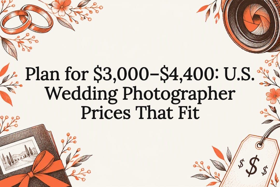 Plan for $3,000–$4,400: U.S. Wedding Photographer Prices That Fit